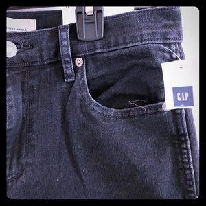 NWT GAP faded black skinny ankle stretch jeans